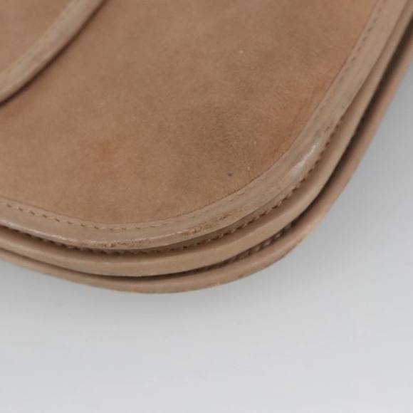 Christian Dior Shoulder Bag Suede Beige Gold Auth 101182 - Picture 11 of 16